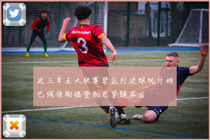 近三年五大联赛禁区外进球统计姆巴佩领衔福登凯恩紧随其后